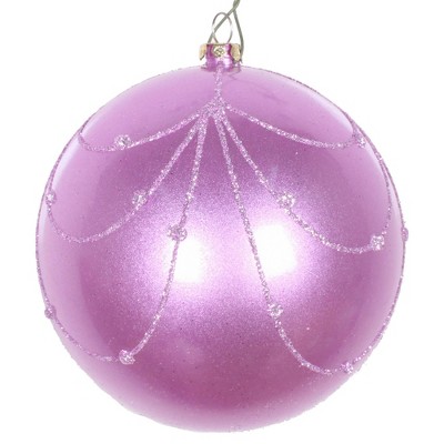 Vickerman Candy Glitter Curtain Ball Ornament