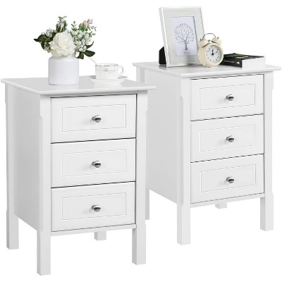 Modern Night Stand with 3 Drawer Large Storage Space, Multifunctional End Table Bedside Table, Bedroom Furniture