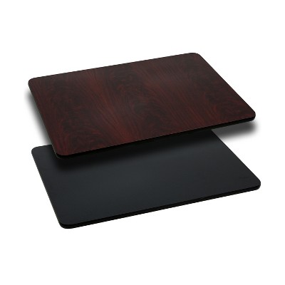 Flash Furniture 2 Pack 30'' x 48'' Rectangular Table Top with Reversible Laminate Top