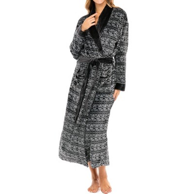 ADR Plush Robe for Women, Long Hooded Fleece Robe with Hood, Plus Size