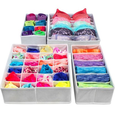 Sorbus Set of 4 Foldable Drawer Dividers, Storage Boxes, Closet Organizers, Under Bed Organizer