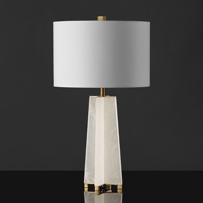 Kraus Alabaster Table Lamp - CTL1039 - White/Gold - Safavieh Couture