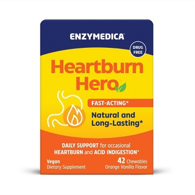 Enzymedica Natural Heartburn Hero Vegan Chews for Heartburn Relief - 42ct