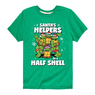 Boys' - Teenage Mutant Ninja Turtles - Santas Helpers In A Half Shell Short Sleeve Graphic T-Shirt