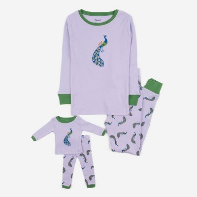 Leveret Girl and Doll Matching Cotton Pajamas - Animal Prints