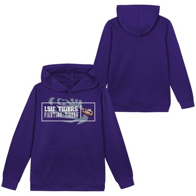 NCAA LSU Tigers Boys' Poly Hooded Sweatshirt