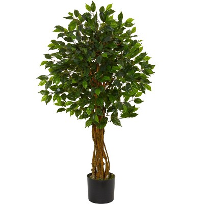 Nearly Natural Ficus Artificial Tree UV Resistant (Indoor/Outdoor)