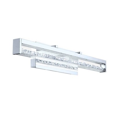 Cardito 2 Layer Vanity Wall Light Chrome - EGLO: ETL Listed, Integrated LED, Dimmable, Iron Body