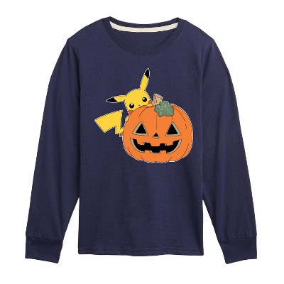 Boys' - Pokémon - Pikachu Pumpkin Long Sleeve Graphic T-Shirt