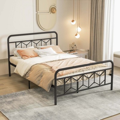 Costway Twin/Full/Queen/King Size Bed Frame Mattress Foundation with Headboard 12.5" Under-bed Storage Black