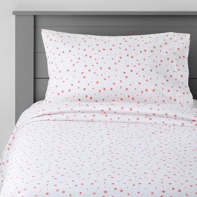 Stars Cotton Kids' Sheet Set Yellow/White - Pillowfort™