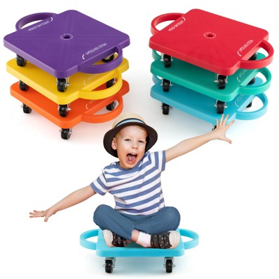 Costway Children Balance Board Sitting Scooter Board 6-Pack PP Floor Scooter Board