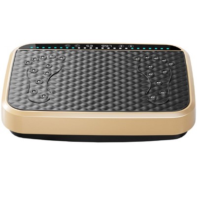 NAYSAYE Vibration Plate Exercise Machine Whole Body for Lymphatic Drainage Shaking Workout Board and Weight Loss, Golden Black, 20.5"*14.2"*4.5"