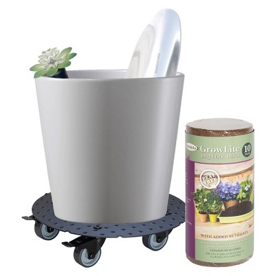 Indoor Planting Essentials Grow Kit – 5pc Set with Dallas Esprit Plant Pot & Accessories