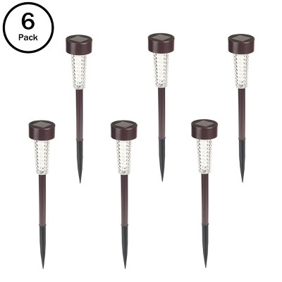 Nature Spring Solar Powered LED Lights - Bronze, Set of 6