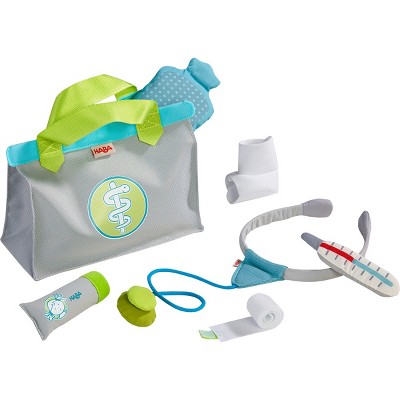 HABA Doll Size Kids Doctor Playset and Baby Doll Accessories for Pretend Play for Toddlers 3-5 and 3 Year Old Gifts