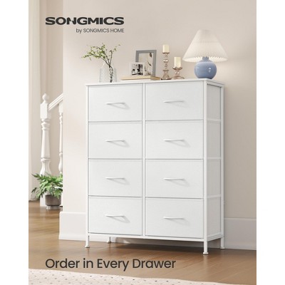 8-Drawer Fabric Dresser with Steel Frame, 66 lb Top Load Chest of Drawers, Multi-Use Storage Organizer for Bedroom Entryway