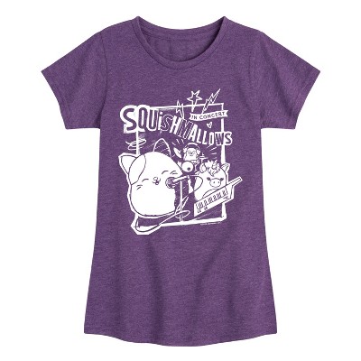 Girls' - Squishmallows - Concert Fitted Short Sleeve Graphic T-Shirt