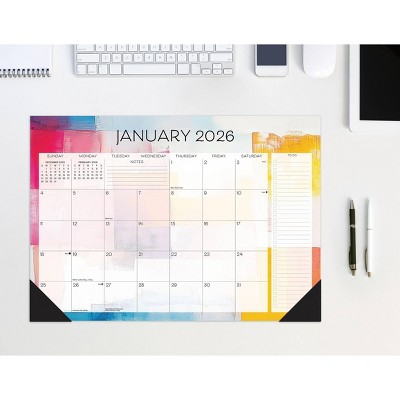 Willow Creek Press Abstract Art Academic July 2025 - June 2026 17"x12" Small Monthly Deskpad Calendar