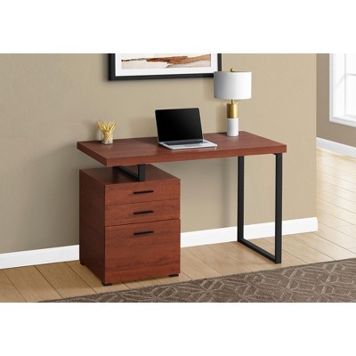 NicBex Home Office Desk 47" L Computer Desk with 3 Drawers and Black Metal U-Shaped Leg for Office, Study
