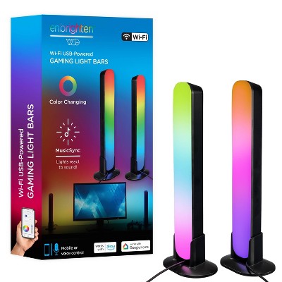 Enbrighten Vibe Wi-Fi Spectrum RGBIC Gaming Light Bar with Music Sync and Color Changing: Special Effects LED Strips & USB Power