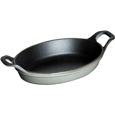 STAUB Cast Iron 5.5-inch x 3.8-inch Mini Oval Gratin Baking Dish