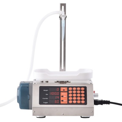 VEVOR Liquid Filling Machine, 5-300 g Weighing Capacity, Automatic Bottle Filler Machine, Bottling Machine Peristaltic Pump Digital Control, Silver