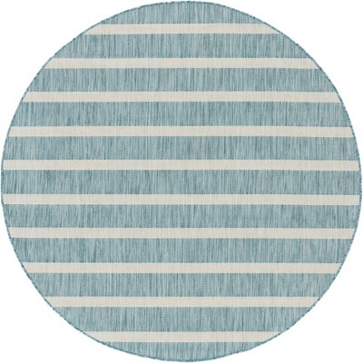 Nourison Positano Modern Stripes Flatweave Outdoor Rug