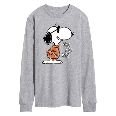 Men's - Peanuts - Joe Cool Hee Hee Hee Long Sleeve Graphic T-Shirt