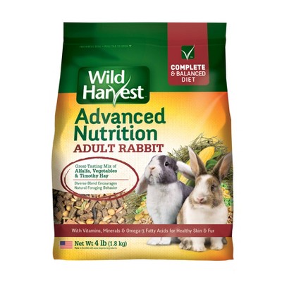 Wild Harvest Advanced Nutrition Vegetable and Alfalfa Hay Flavor Dry Rabbit Food - 4lbs