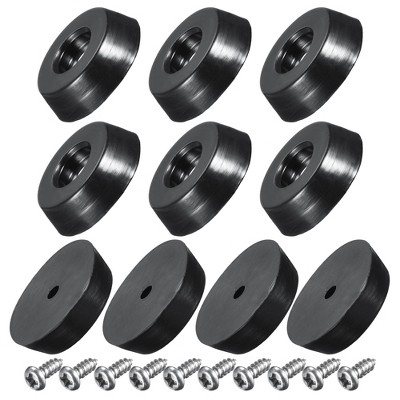 Unique Bargains Non-Slip Chair Leg Pads with Stainless Steel Washer and Screws 10 Pcs