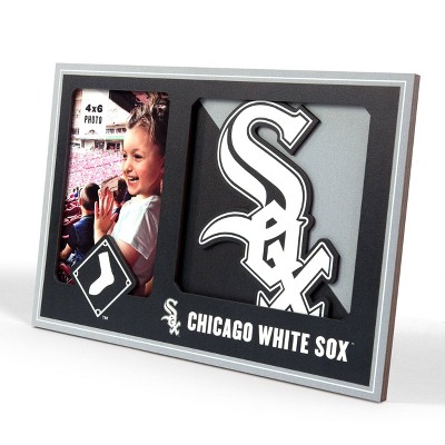 MLB Chicago White Sox 4"x6" 3D Logo Series Picture Frame: MDF, Tabletop/Wall Display