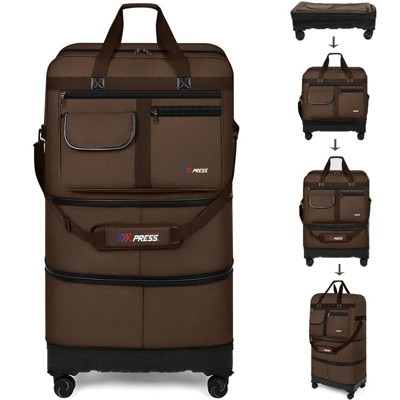 NEW YORK XPRESS JM-36 Collapsible Expandable Luggage Bag Suitcases with Wheels, Hardshell Base Case 36"