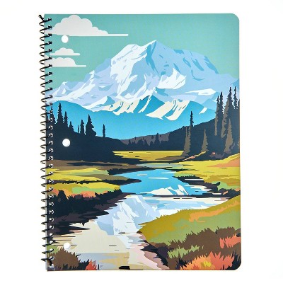 Gartner Studios Park It Pattern Mountains and Stream and Trees Spiral Notebook, School Supplies