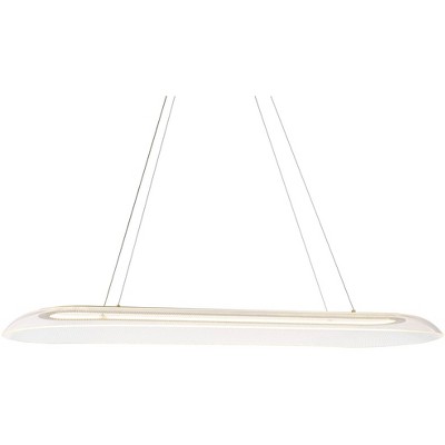 Possini Euro Design Muir 43 1/2" Modern Pendant Ceiling Light Fixture Dining Room Over Table Kitchen Island Hanging LED Clear Sanded Gold Finish