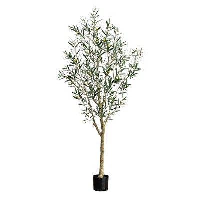 Nearly Natural 7-ft Artificial Greco Olive Tree