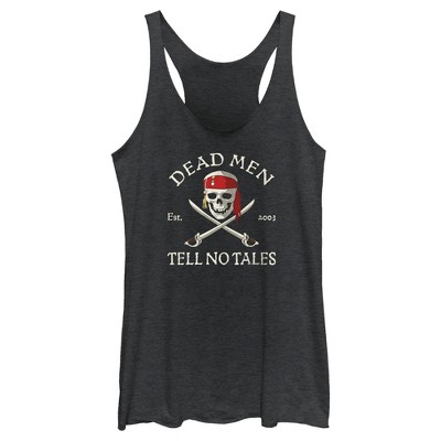Women's Pirates of the Caribbean: Curse of the Black Pearl Dead Men Tell No Tales Racerback Tank Top