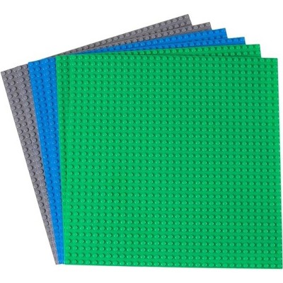 Strictly Briks Classic Stackable Baseplates, For Building Bricks, Bases for Tables, Mats, and More, Nature Colors, 6 Pack, 10x10 Inches