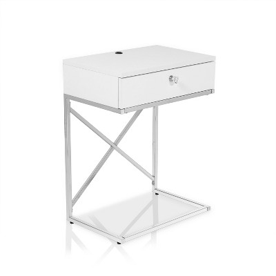 24/7 Shop At Home Vish 1 Drawer End Table with USB Port