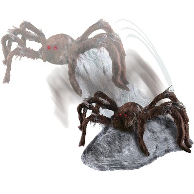 Tekky Toys  Jumping Spider Light-Up Animated Halloween Decoration - 33 in - Brown