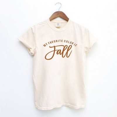 Simply Sage Market Women's My Favorite Color Is Fall Short Sleeve Garment Dyed Tee