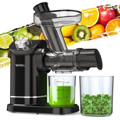 WHALL Masticating Juicer, High-Yield Cold Press Juicer, Electric Juicer for Vegetables & Fruits, Quiet Motor Reverse Function, Easy to Clean.