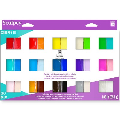 XSculpey III: Sampler Pack - (30) 1oz Packs