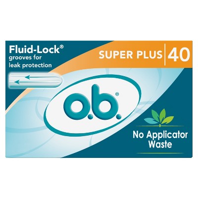 o.b. Original Tampons - Applicator-Free - Unscented - Super Plus - 40ct