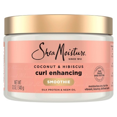 SheaMoisture Smoothie Curl Enhancing Cream for Thick Curly Hair Coconut and Hibiscus