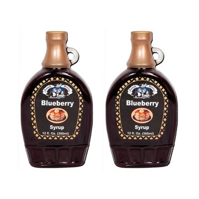 Amish Wedding Syrup, Ohio Made for Pancakes or Waffles, Two 12 ounce Glass Bottles