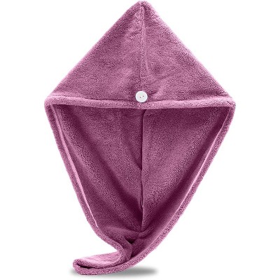 Super Absorbent Microfiber Hair Towel Wrap with Button Closure – Twist Turban for Quick Drying and Frizz-Free Hair