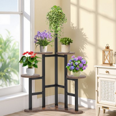 MAYEERTY Corner Plant Stand Indoor, 6 Tiered Plant Shelf Flower Stand