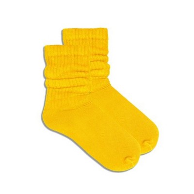 Yellow Slouch Socks the Sock Panda (Women's Sizes, Adult Medium) - Lightweight