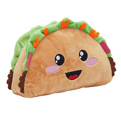 Blue Panda Smiley Soft Taco Stuffed Animal, Comfort Food Plush Toys for Gifts, Collectibles (Brown, 10 In)